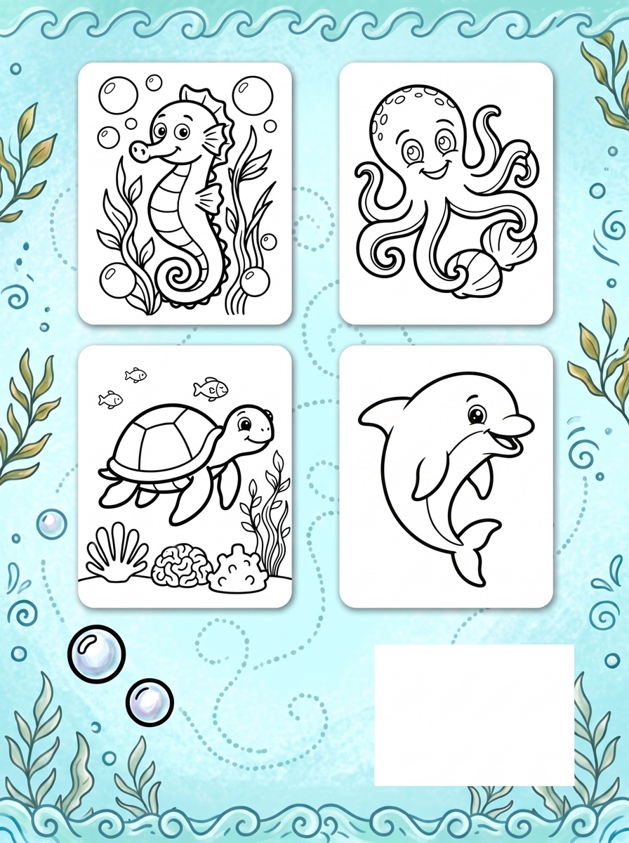 Ocean Friends — AI-generated back cover