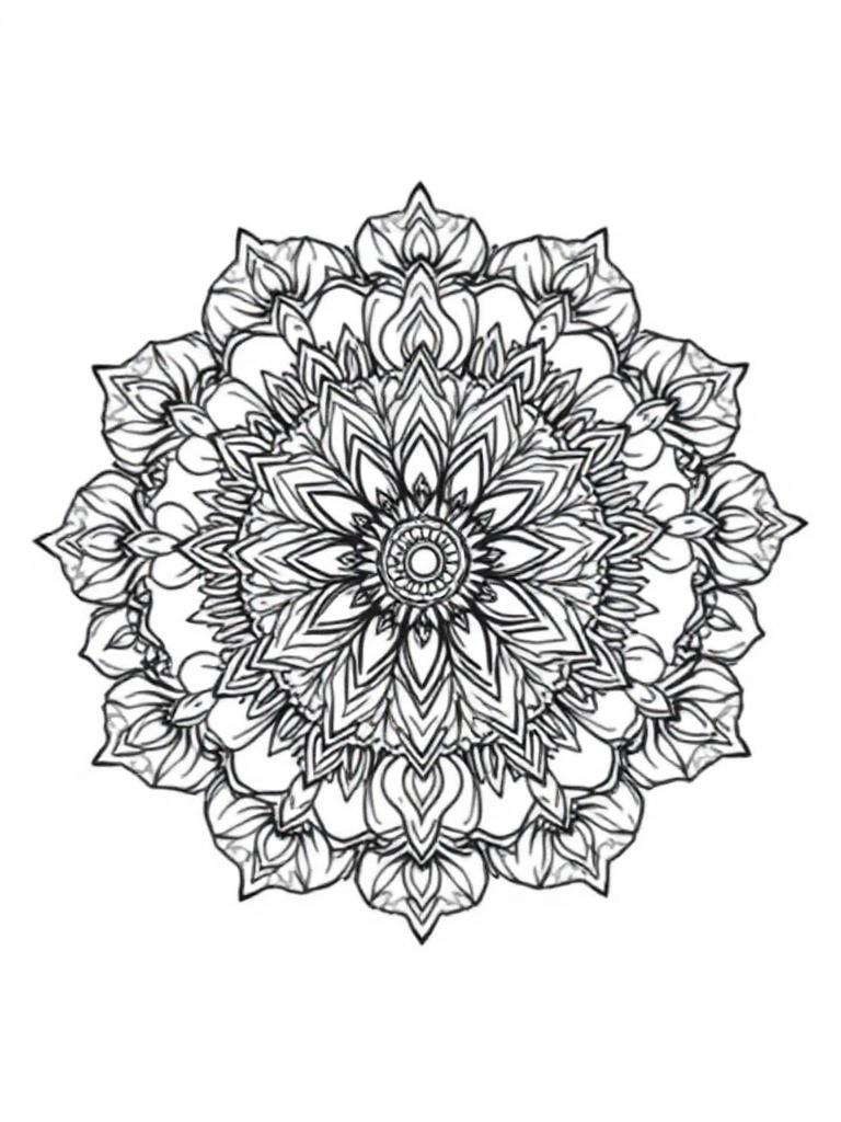 Mandala Meditation coloring book example