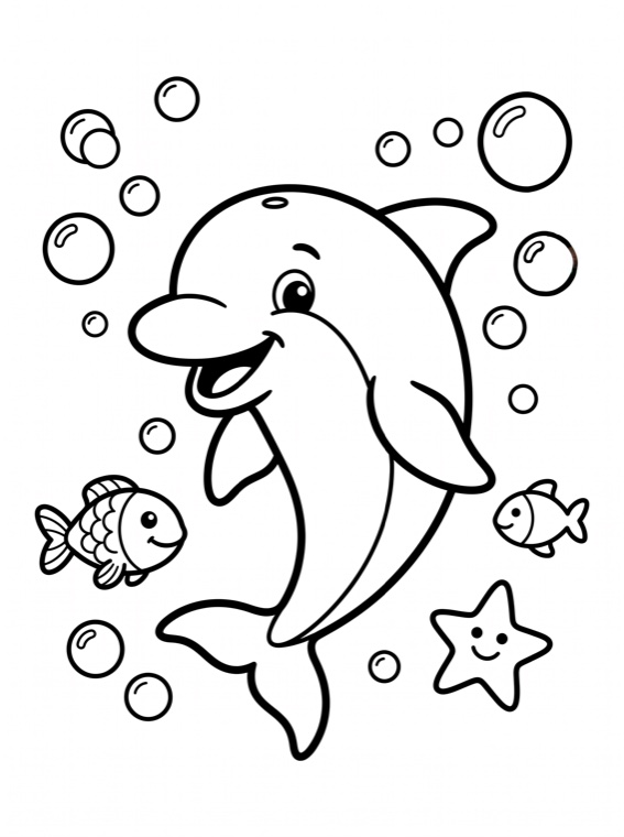 Happy Dolphin and Friends
