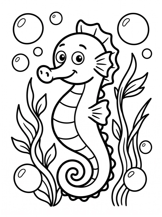 Seahorse & Bubbles