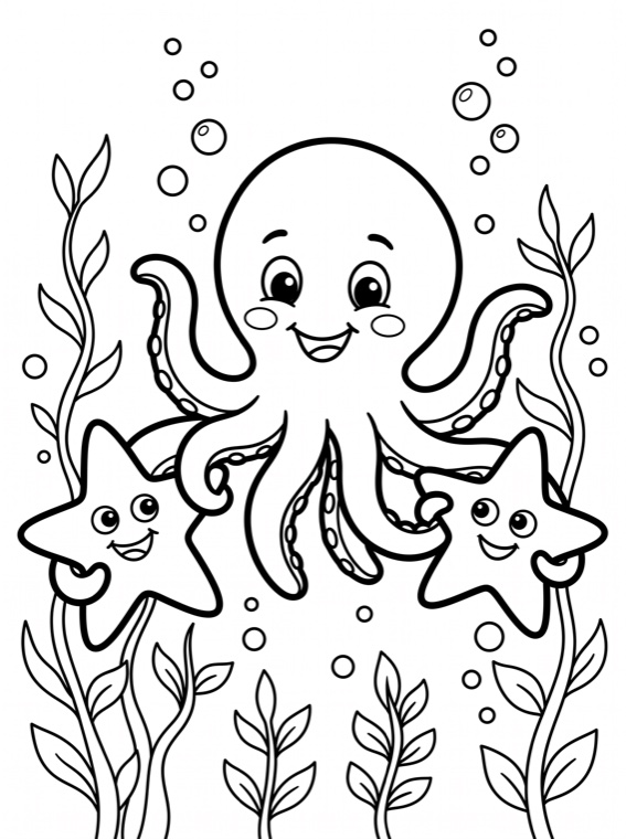 Octopus & Starfish Friends