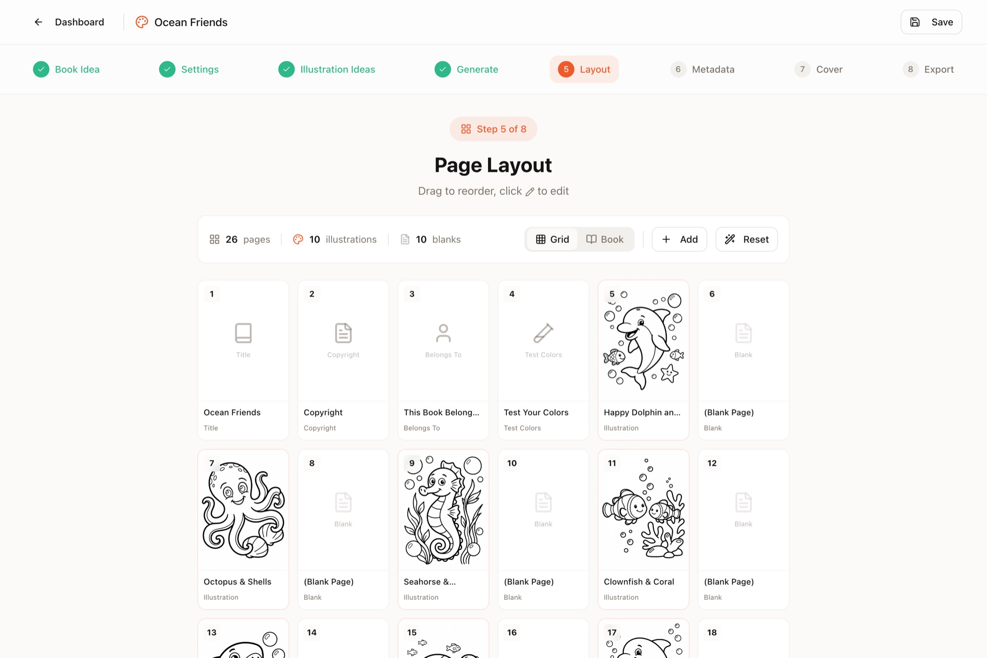 Layout & Page Editor — app screenshot